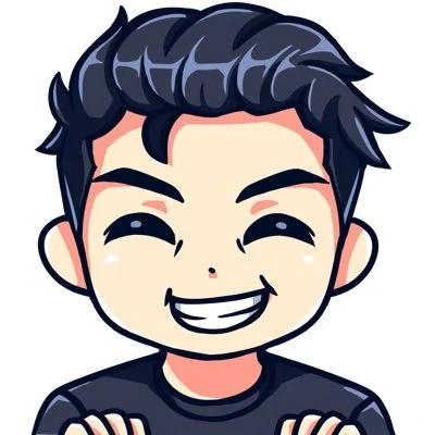Cartoon avatar with a big smile